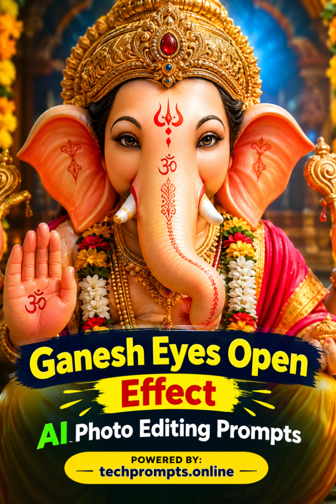 Ganesh Eyes Open Effect AI Photo Editing Prompts