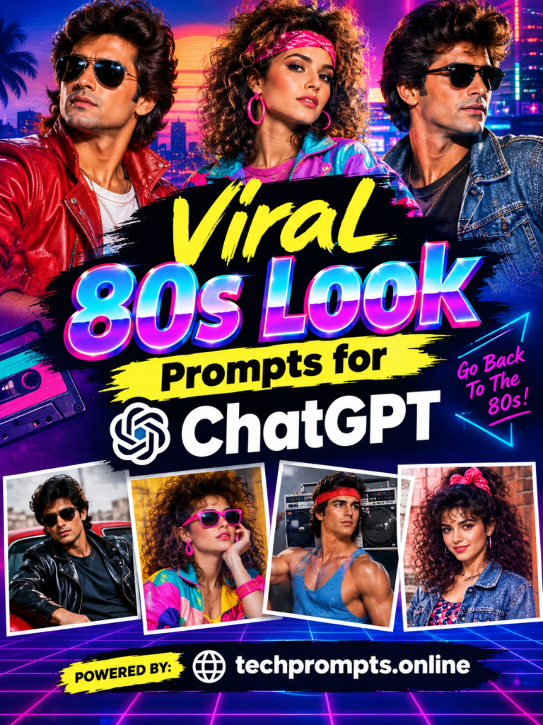 1980s Photo prompt chatgpt for boys and girls