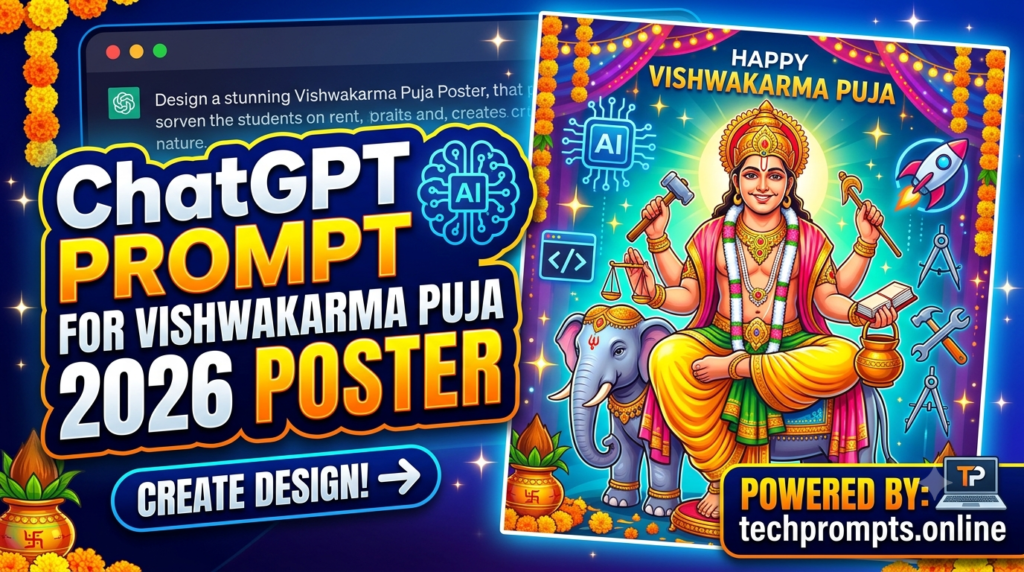 ChatGPT Prompt for Vishwakarma Puja 2026 Poster