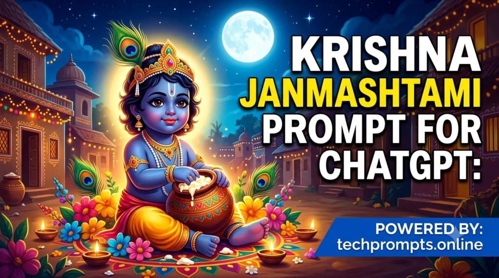 Krishna janmashtami prompt for chatgpt