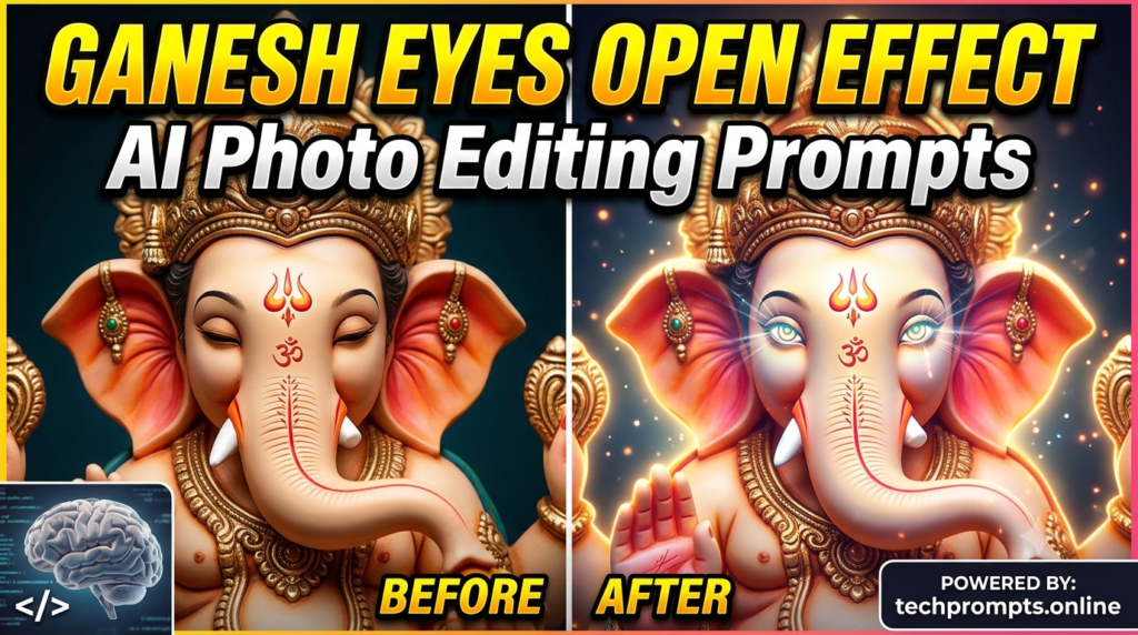 Ganesh Eyes Open Effect AI Photo Editing Prompts