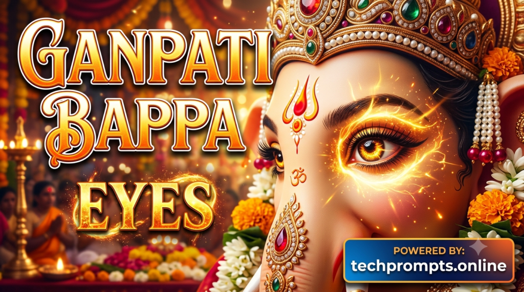 Ganpati Bappa Eyes Prompt: 12 Stunning AI Prompts for Divine Ganesha Images
