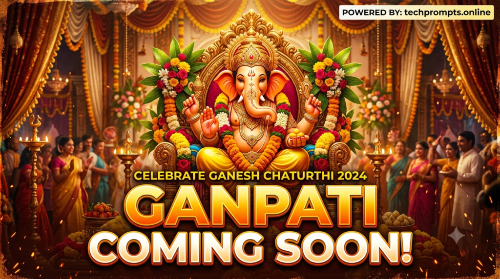 ganpati coming soon banner prompt