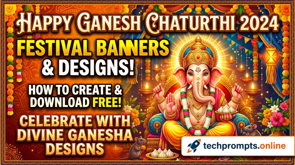 Ganesh Chaturthi banner prompt